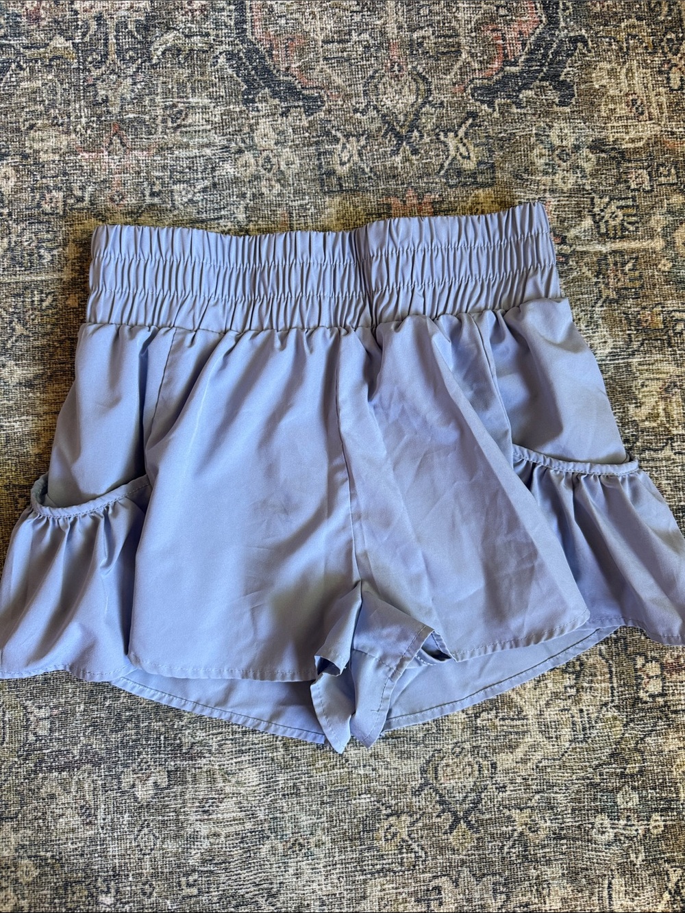 Women's Ruffle Hem Elastic Waist Shorts